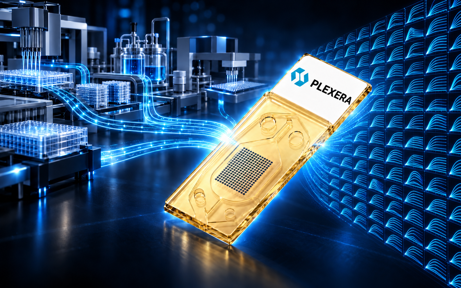 Plexera NanoCapture chip connecting an automated wet lab with high-density SPR kinetic measurements