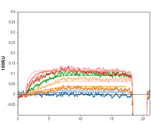 Representative small-molecule SPRi sensorgram